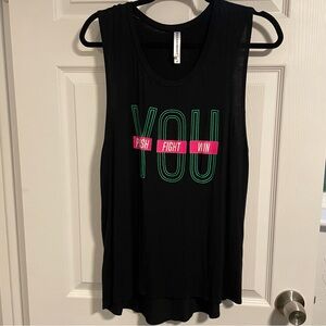 EUC Women’s Medium Beachbody Black Muscle Tee Sleeveless Top